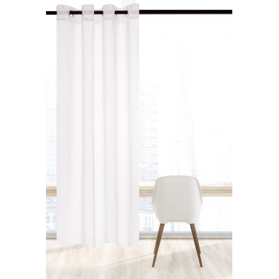Firana z kółkami STELLA CHIC 140x270 off white